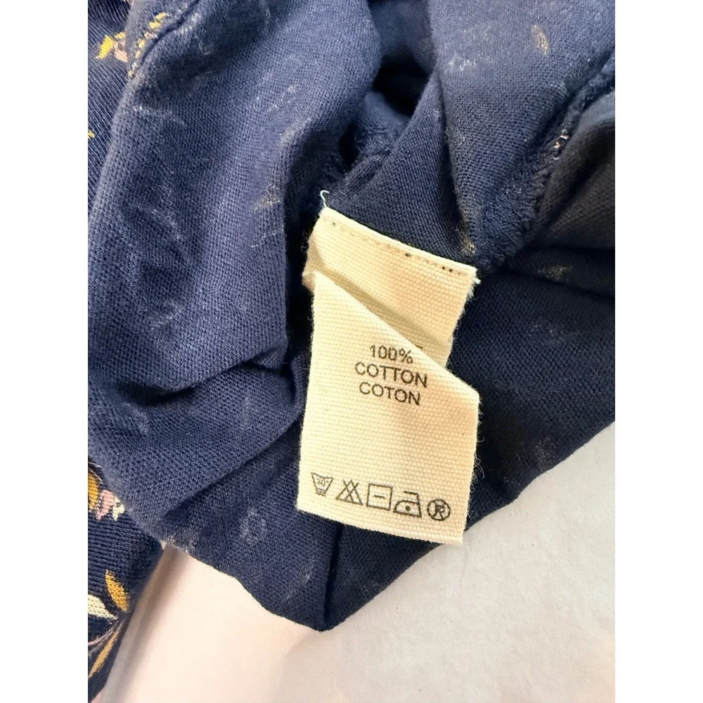 THE GREAT. The Henley Sleep Romper Navy Apron Floral‎ Size 1 Small NWT